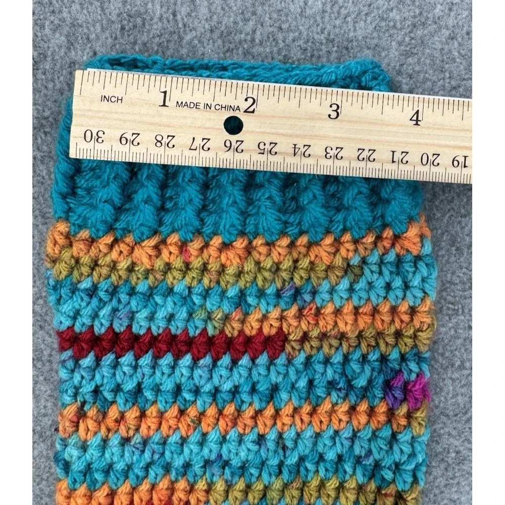 Extra Small Dog‎ Sweater Turquoise Variegated Crocheted Handmade